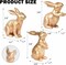Resin Vintage Gold Bunny Decor Rabbit Figurines, Small Easter Bunny Figurine Set of 3